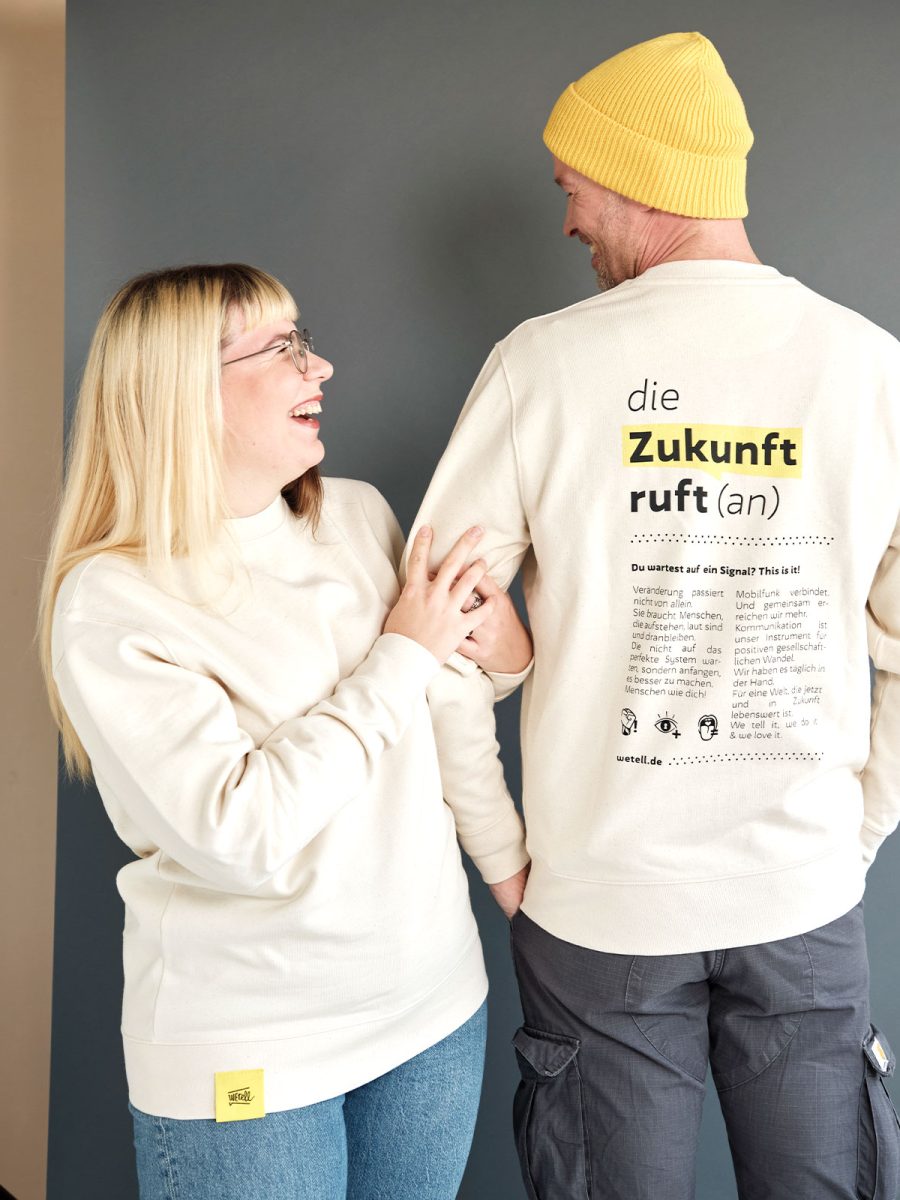 Crewneck Hoodie mit Backprint